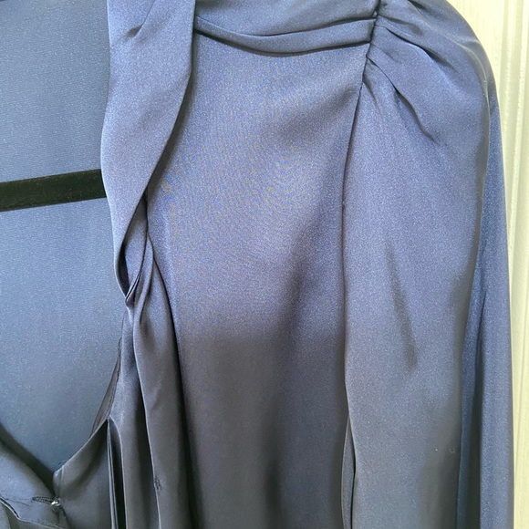 Ann Klein Blouse Navy Size Medium - Picture 6 of 10